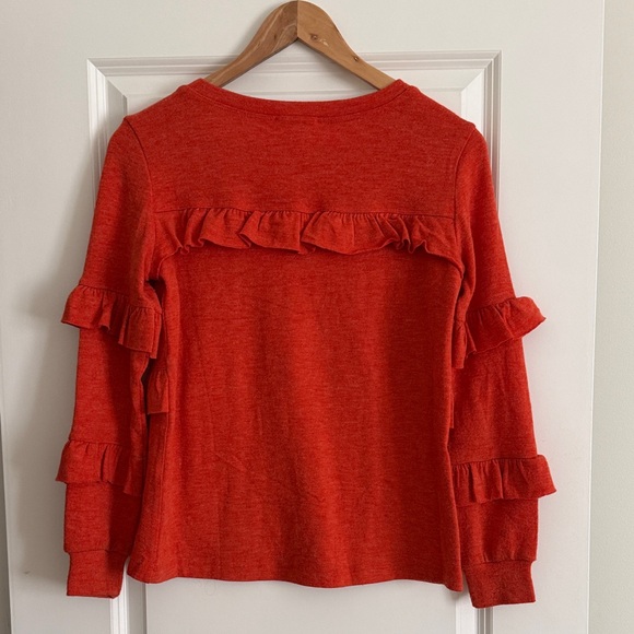 THML Red Ruffle Sweater - Picture 2 of 3